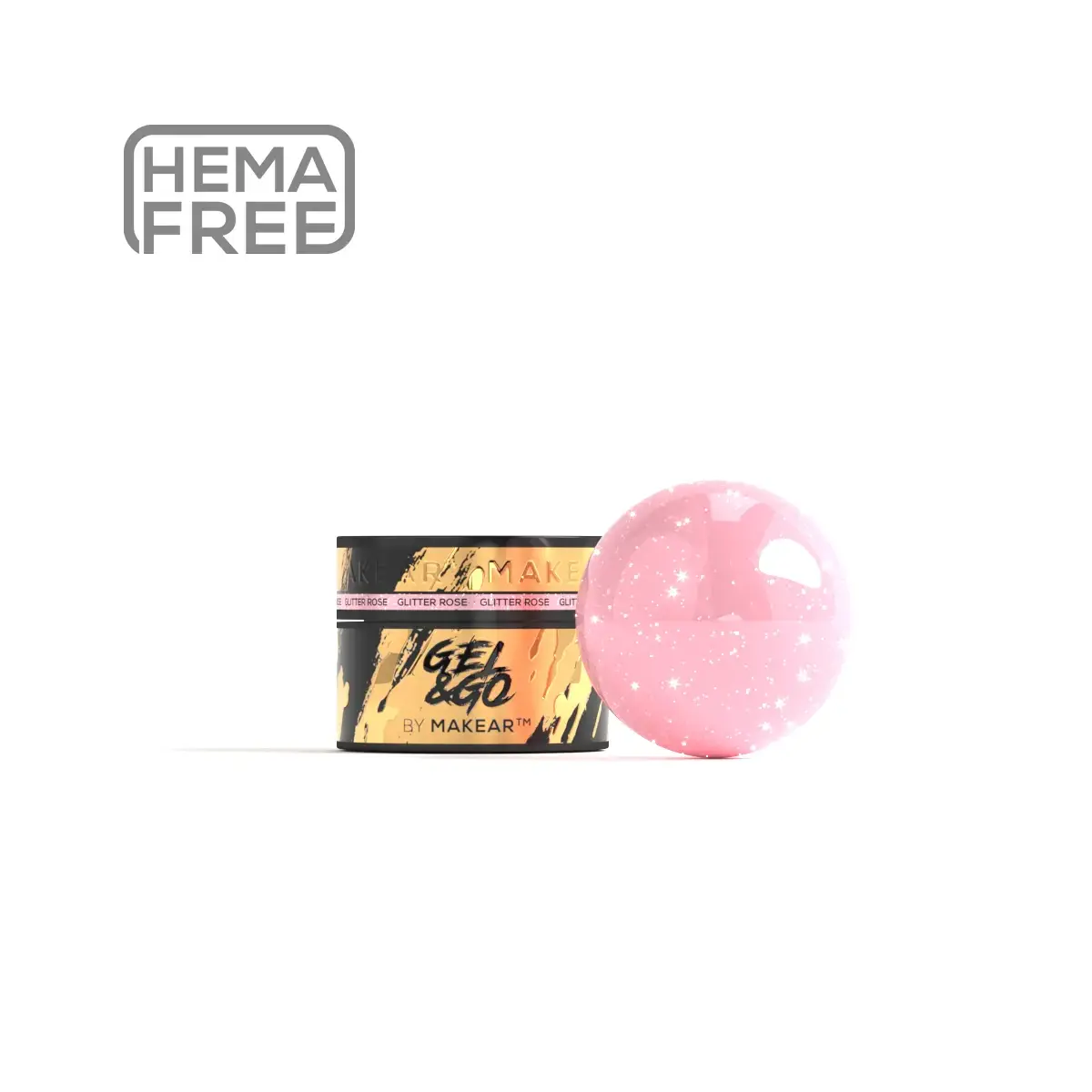 GG23 Glitter Rose - Gel&Go 15ml