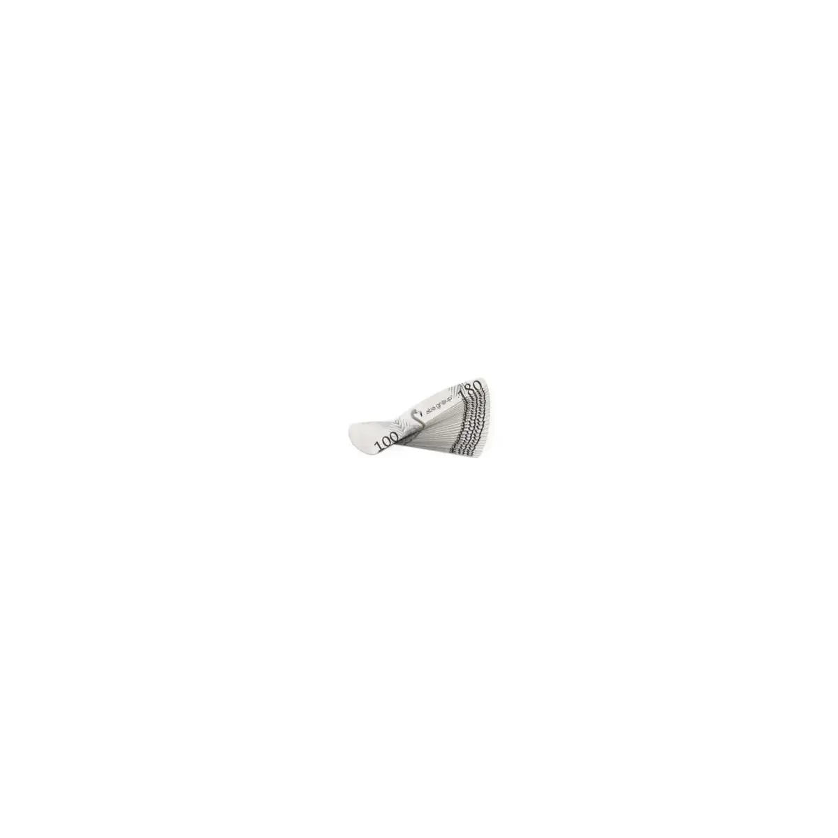 Aba Group Pilnik do paznokci PÓŁKSIĘŻYC 100/180 STANDARD - FLAMING, 25 sztuk