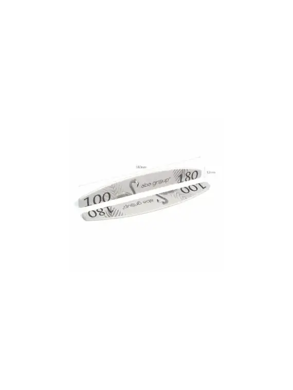 Aba Group Pilnik do paznokci PÓŁKSIĘŻYC 100/180 STANDARD - FLAMING, 25 sztuk