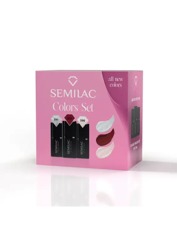 Semilac Colors Set - zestaw 3 lakierów