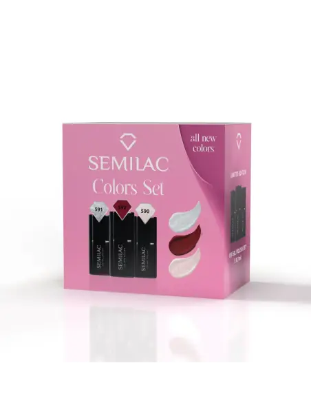 Semilac Colors Set - zestaw 3 lakierów