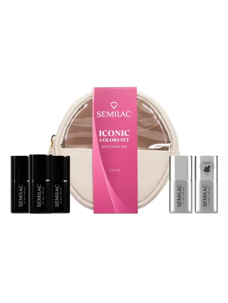 Semilac zestaw Iconic Colors Set with a Travel Bag