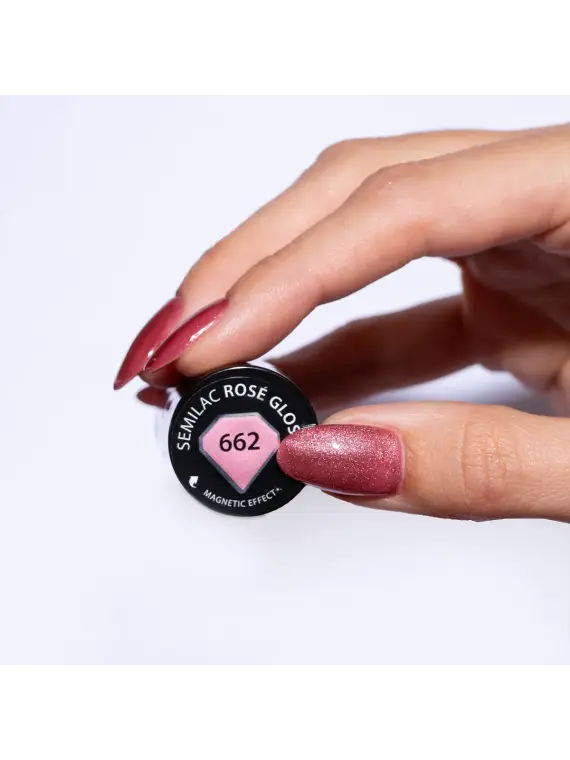662 Semilac Lakier Hybrydowy Rosé Gloss 7 ml