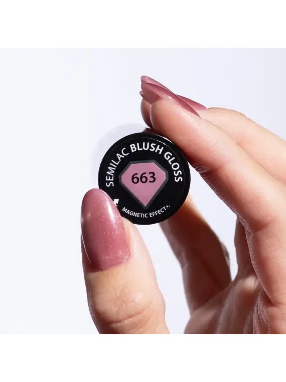 663 Semilac Lakier Hybrydowy Blush Gloss 7 ml