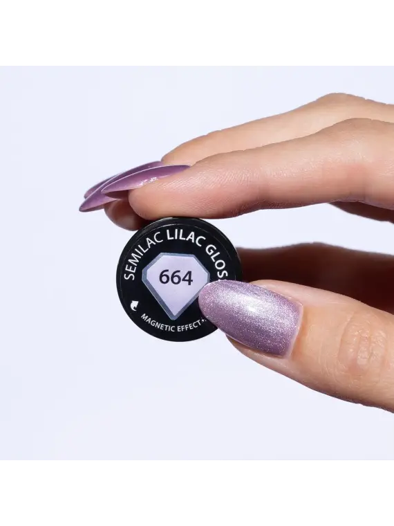 664 Semilac Lakier Hybrydowy Lilac Gloss 7 ml