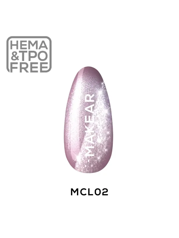 MCL02 Fluffy violet - Lakier Hybrydowy Makear Cat Eye 8ml