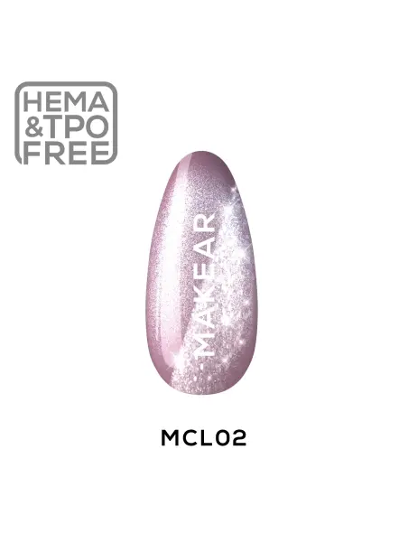 MCL02 Fluffy violet - Lakier Hybrydowy Makear Cat Eye 8ml
