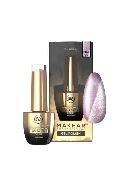 MCL02 Fluffy violet - Lakier Hybrydowy Makear Cat Eye 8ml